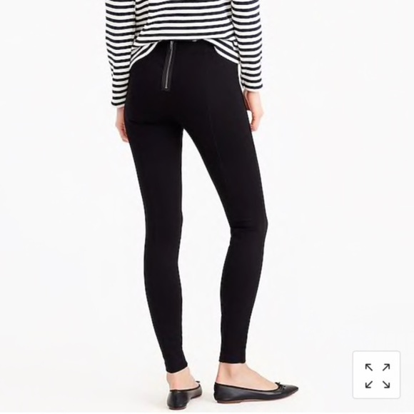 J. Crew Pants - J crew black zipper leggings